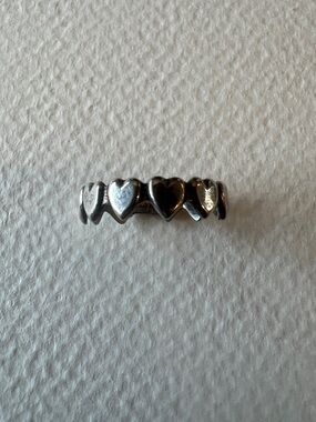 Sterling Silver Heart Link Ring